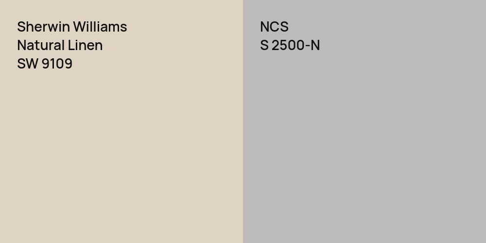 Sherwin Williams Natural Linen vs. NCS S 2500-N