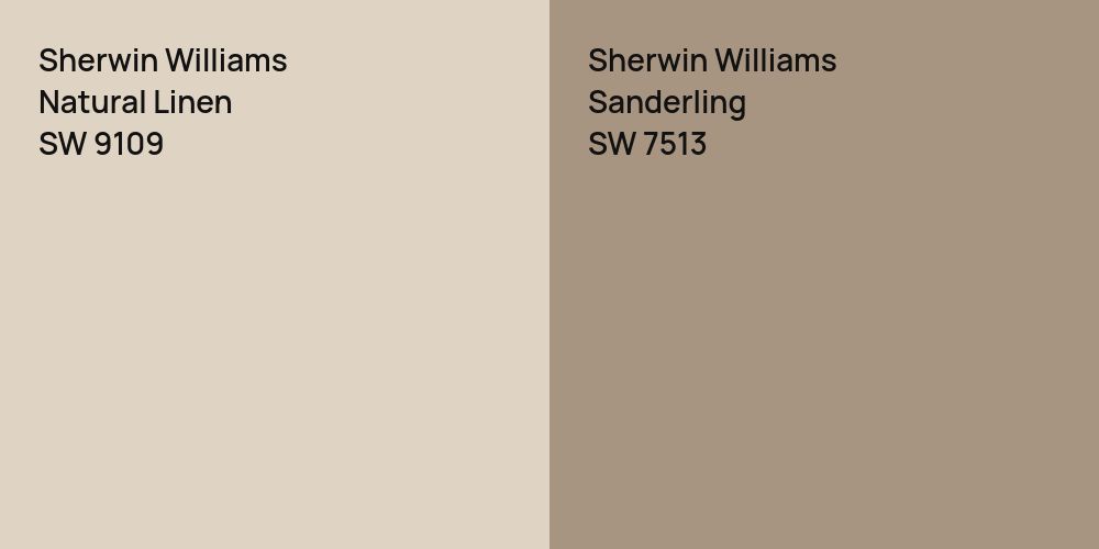 Sherwin Williams Natural Linen vs. Sherwin Williams Sanderling