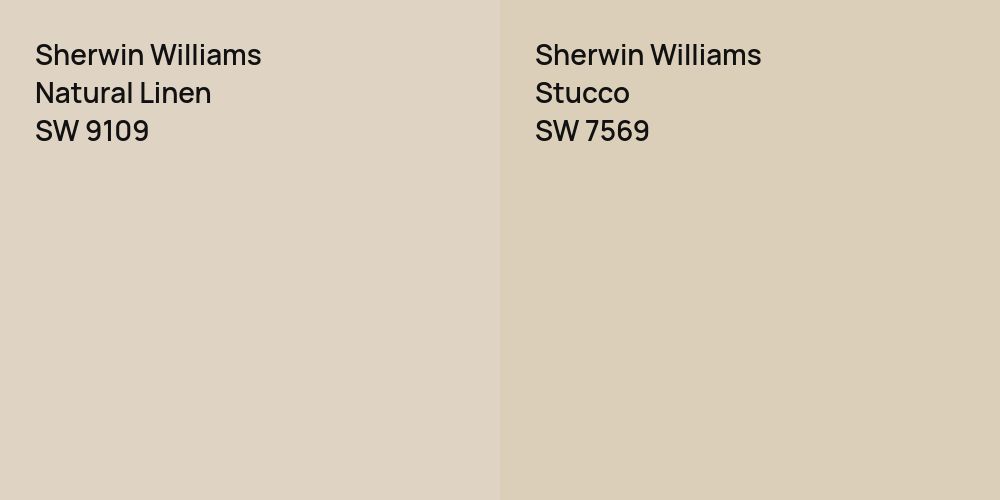 Sherwin Williams Natural Linen vs. Sherwin Williams Stucco