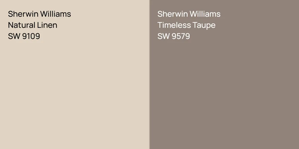 Sherwin Williams Natural Linen vs. Sherwin Williams Timeless Taupe