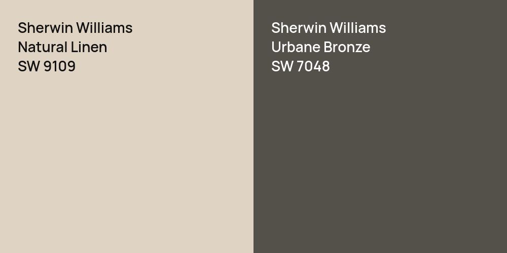 Sherwin Williams Natural Linen vs. Sherwin Williams Urbane Bronze