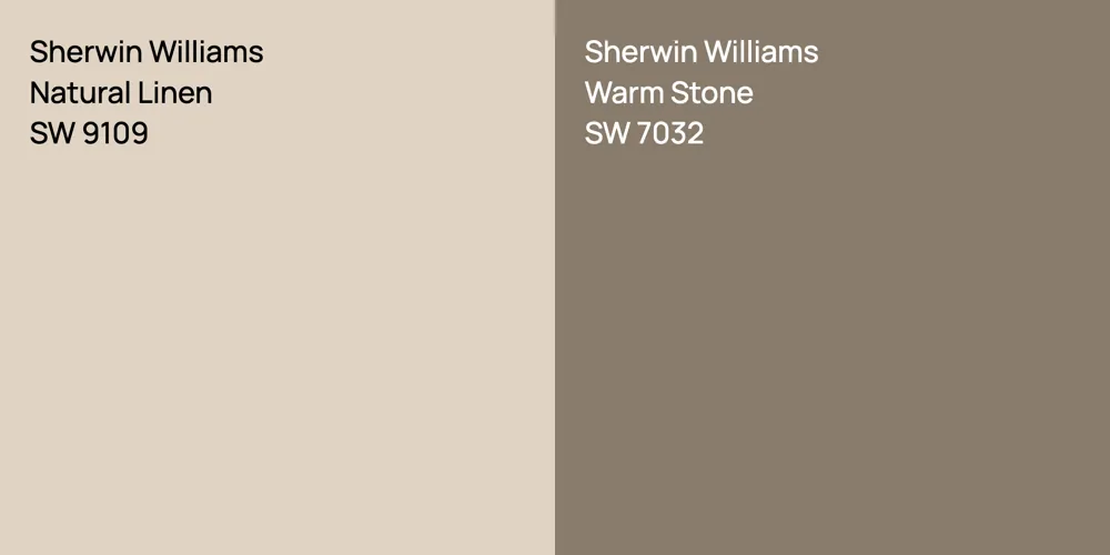 Sherwin Williams Natural Linen vs. Sherwin Williams Warm Stone