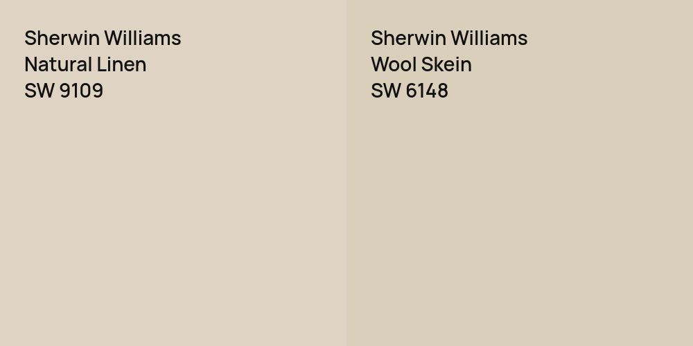 Sherwin Williams Natural Linen vs. Sherwin Williams Wool Skein