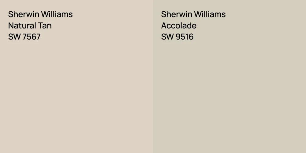 Sherwin Williams Natural Tan vs. Sherwin Williams Accolade