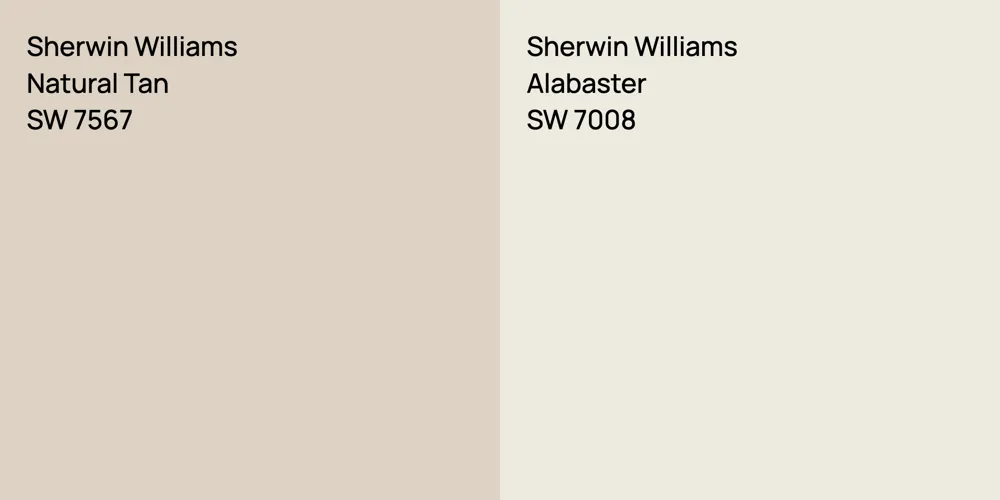 Sherwin Williams Natural Tan vs. Sherwin Williams Alabaster