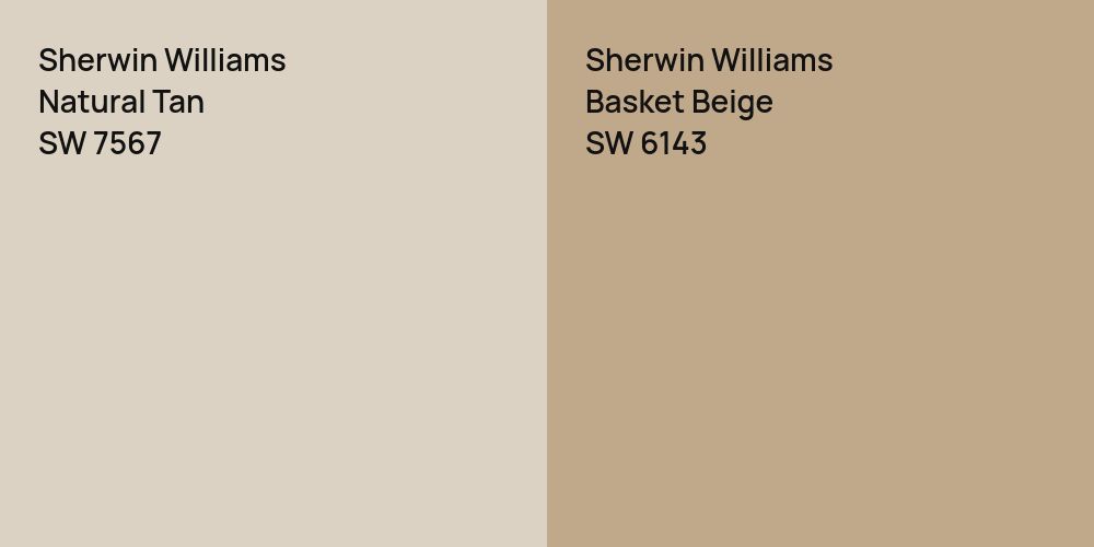 Sherwin Williams Natural Tan vs. Sherwin Williams Basket Beige