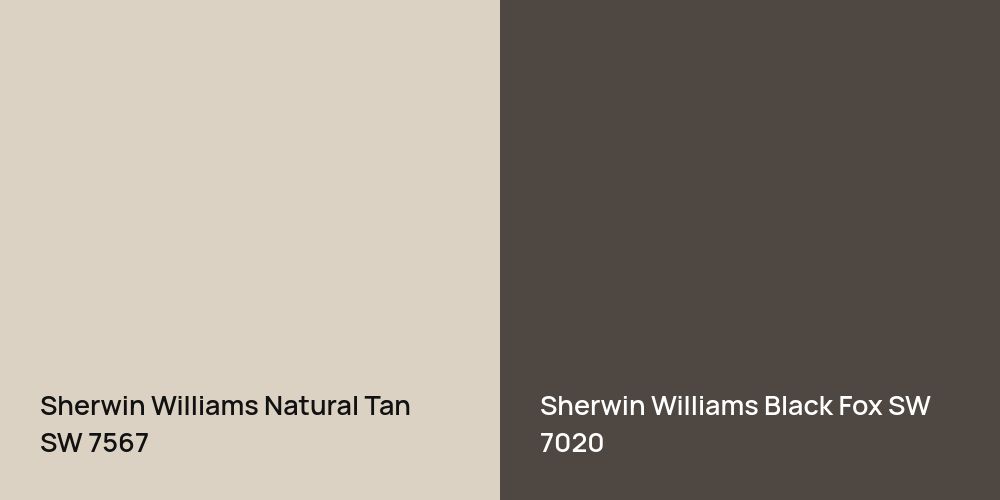 Sherwin Williams Natural Tan vs. Sherwin Williams Black Fox