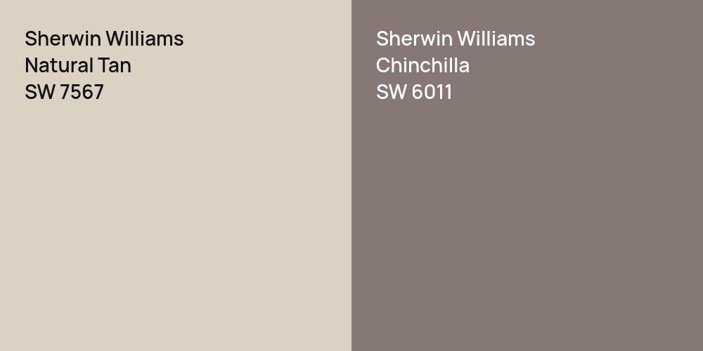 Sherwin Williams Natural Tan vs. Sherwin Williams Chinchilla