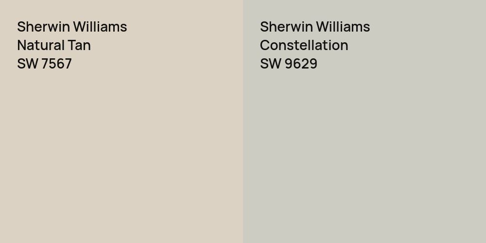 Sherwin Williams Natural Tan vs. Sherwin Williams Constellation