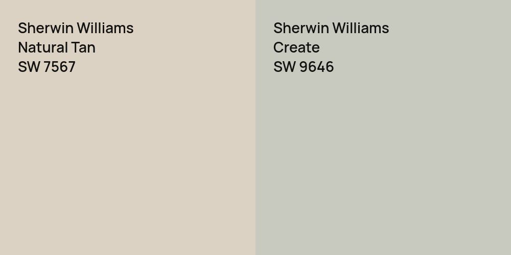 Sherwin Williams Natural Tan vs. Sherwin Williams Create