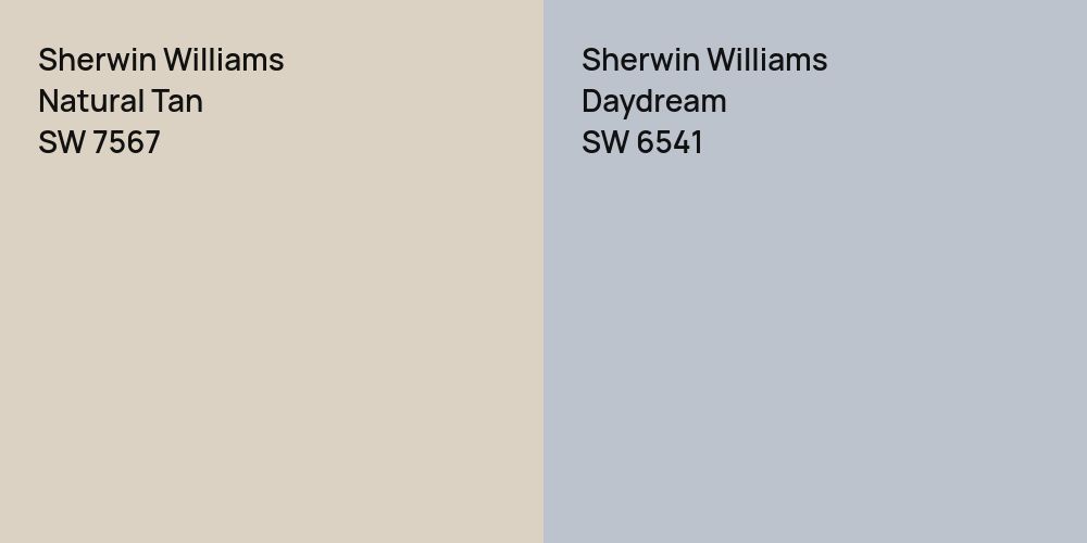 Sherwin Williams Natural Tan vs. Sherwin Williams Daydream