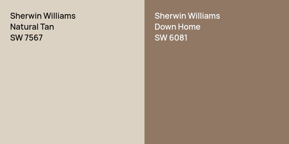 Sherwin Williams Natural Tan vs. Sherwin Williams Down Home