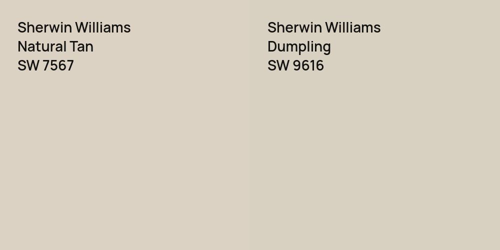 Sherwin Williams Natural Tan vs. Sherwin Williams Dumpling