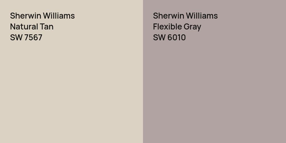 Sherwin Williams Natural Tan vs. Sherwin Williams Flexible Gray