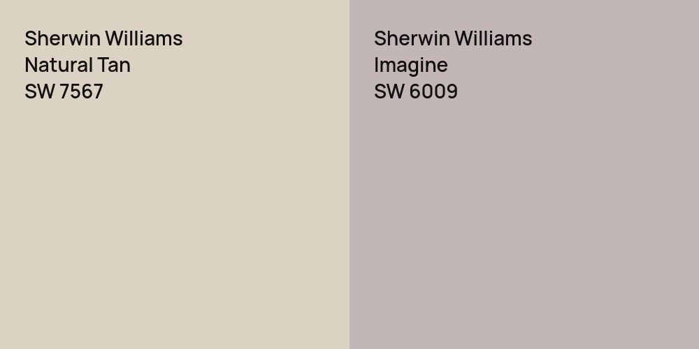 Sherwin Williams Natural Tan vs. Sherwin Williams Imagine