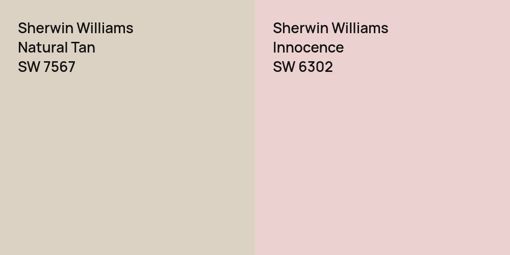 Sherwin Williams Natural Tan vs. Sherwin Williams Innocence