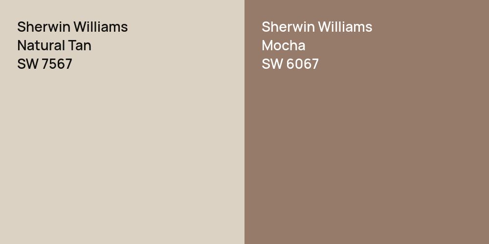 Sherwin Williams Natural Tan vs. Sherwin Williams Mocha