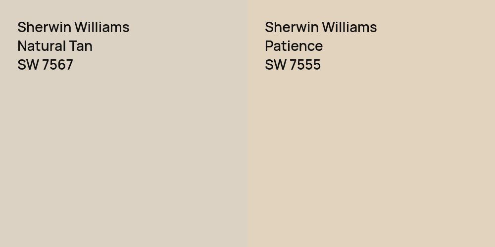 Sherwin Williams Natural Tan vs. Sherwin Williams Patience