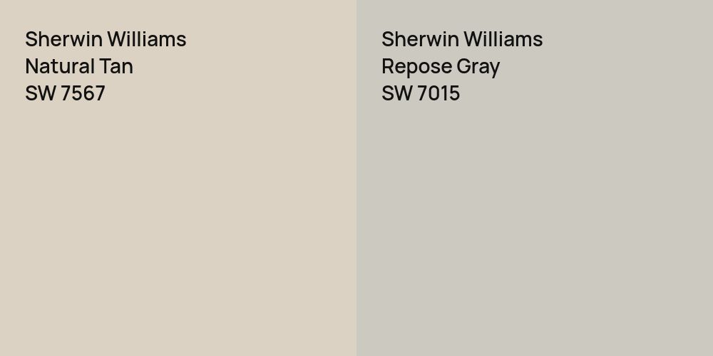 Sherwin Williams Natural Tan vs. Sherwin Williams Repose Gray