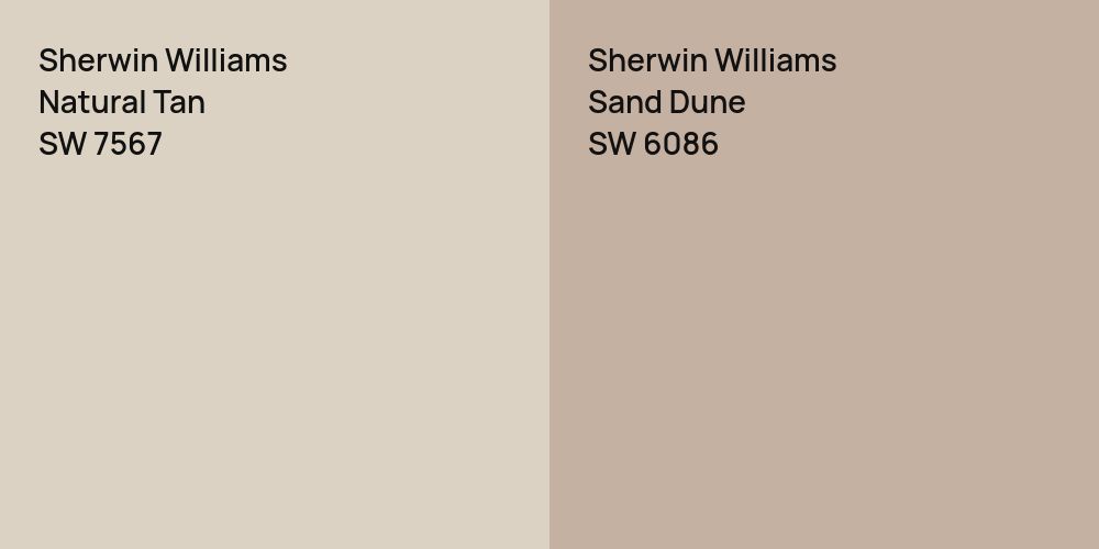 Sherwin Williams Natural Tan vs. Sherwin Williams Sand Dune