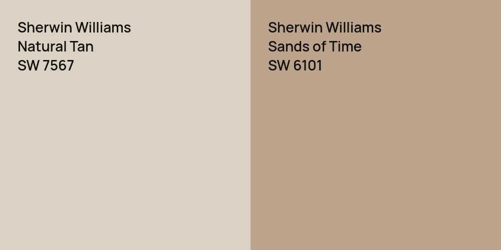 Sherwin Williams Natural Tan vs. Sherwin Williams Sands of Time