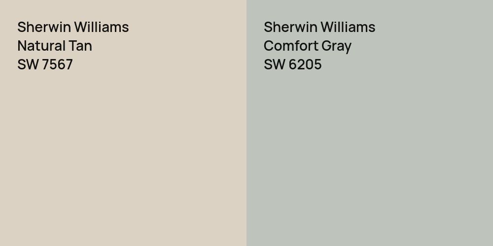 Sherwin Williams Natural Tan vs. Sherwin Williams Comfort Gray