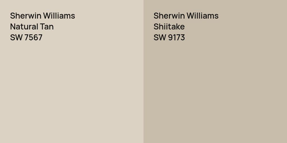 Sherwin Williams Natural Tan vs. Sherwin Williams Shiitake