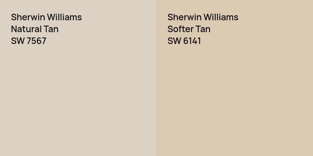 Sherwin Williams Natural Tan vs. Sherwin Williams Softer Tan