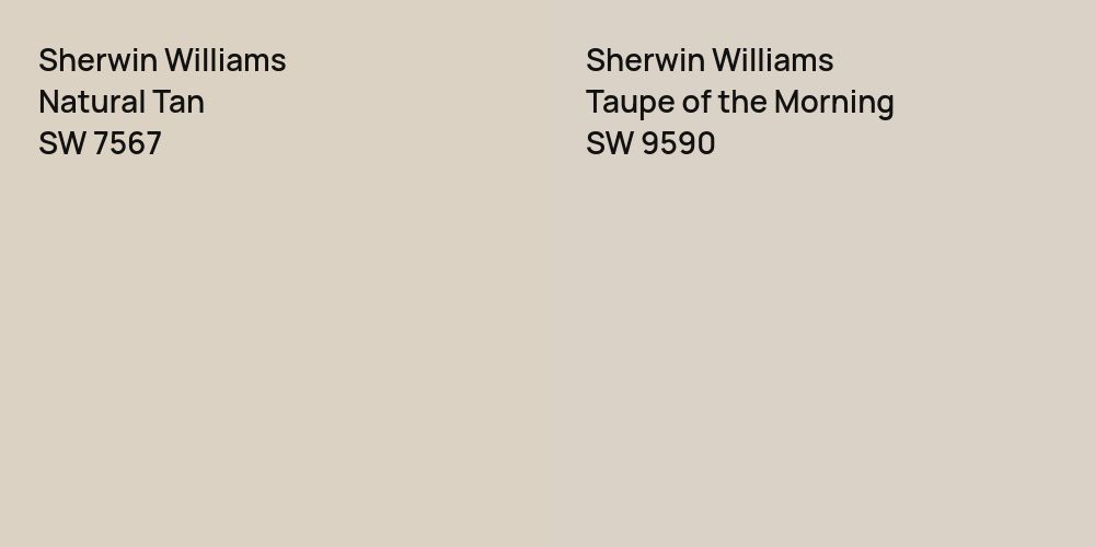 Sherwin Williams Natural Tan vs. Sherwin Williams Taupe of the Morning