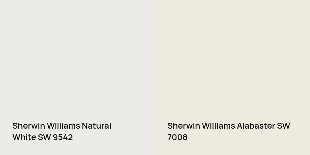 Sherwin Williams Natural White vs. Sherwin Williams Alabaster