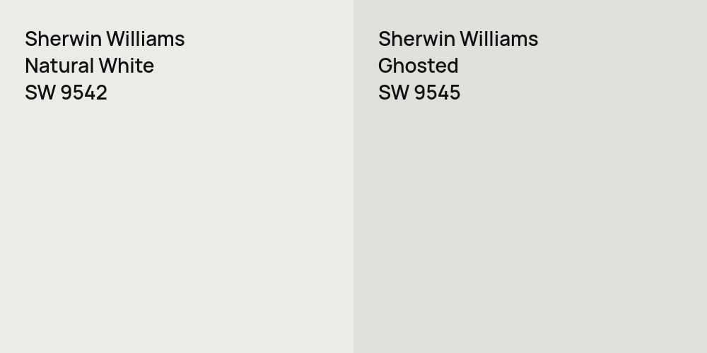 Sherwin Williams Natural White vs. Sherwin Williams Ghosted