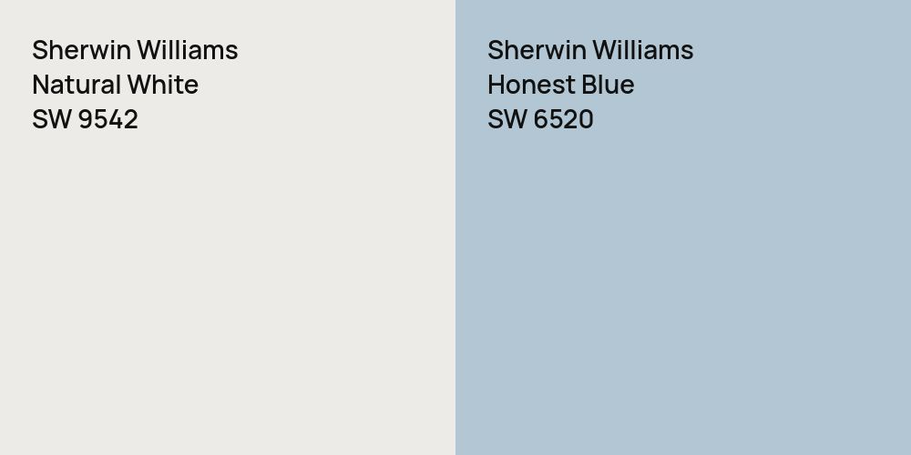 Sherwin Williams Natural White vs. Sherwin Williams Honest Blue