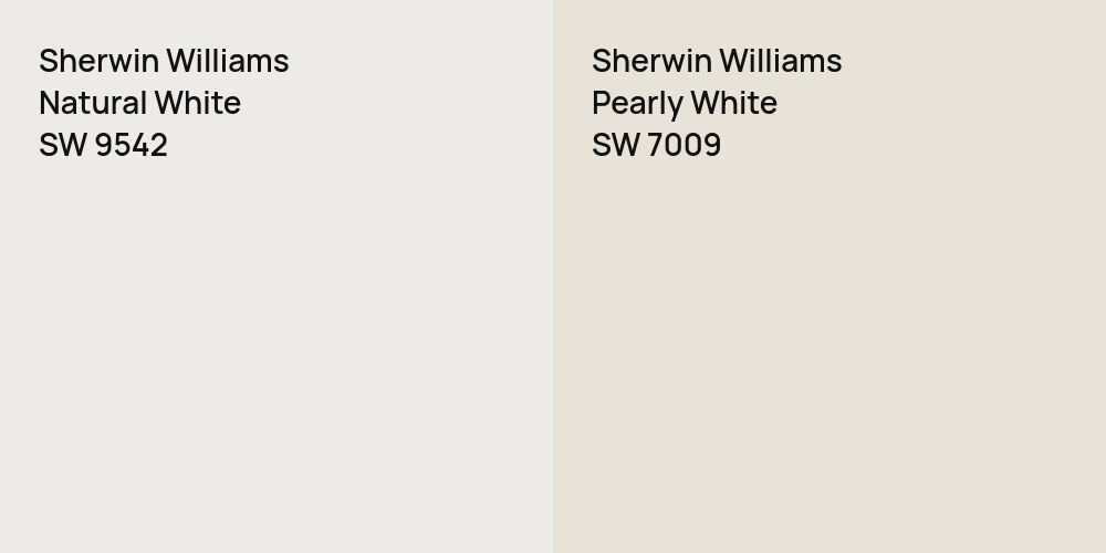 Sherwin Williams Natural White vs. Sherwin Williams Pearly White