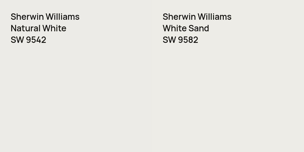 Sherwin Williams Natural White vs. Sherwin Williams White Sand