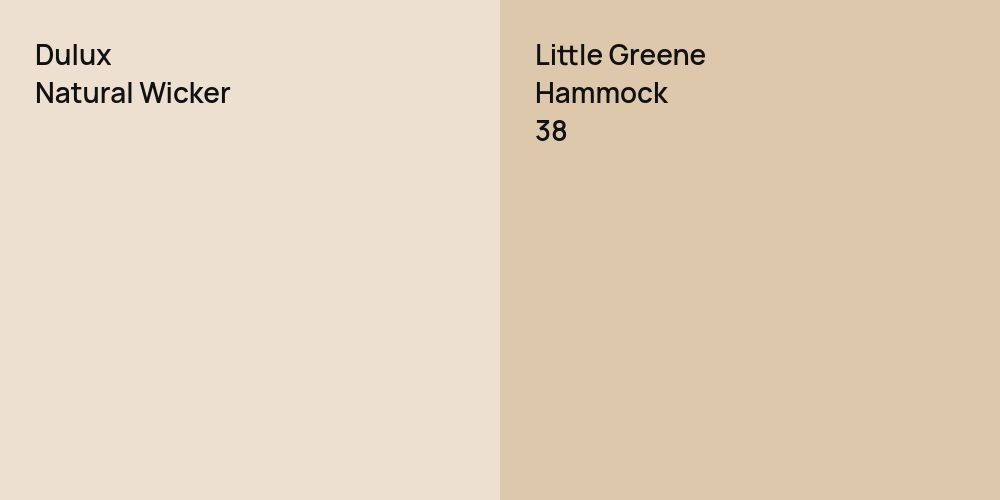 Dulux Natural Wicker vs. Little Greene Hammock