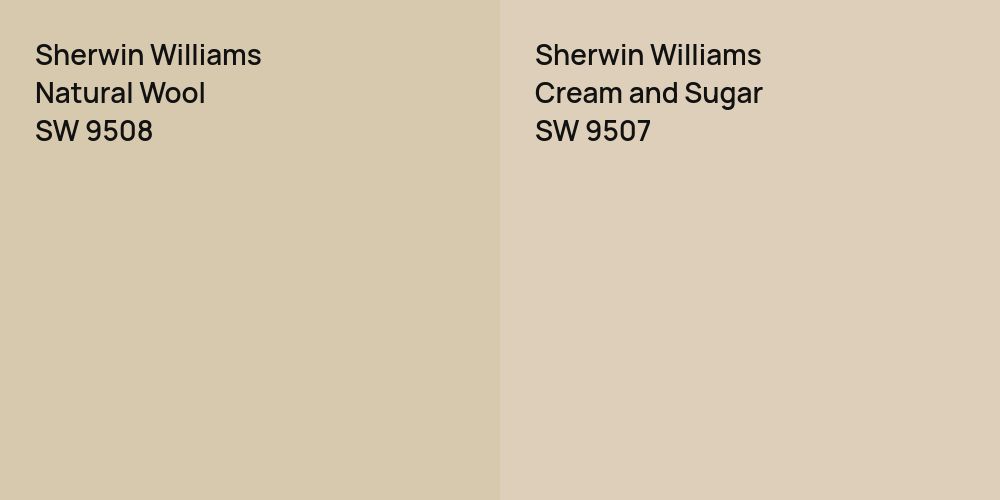 Sherwin Williams Natural Wool vs. Sherwin Williams Cream and Sugar