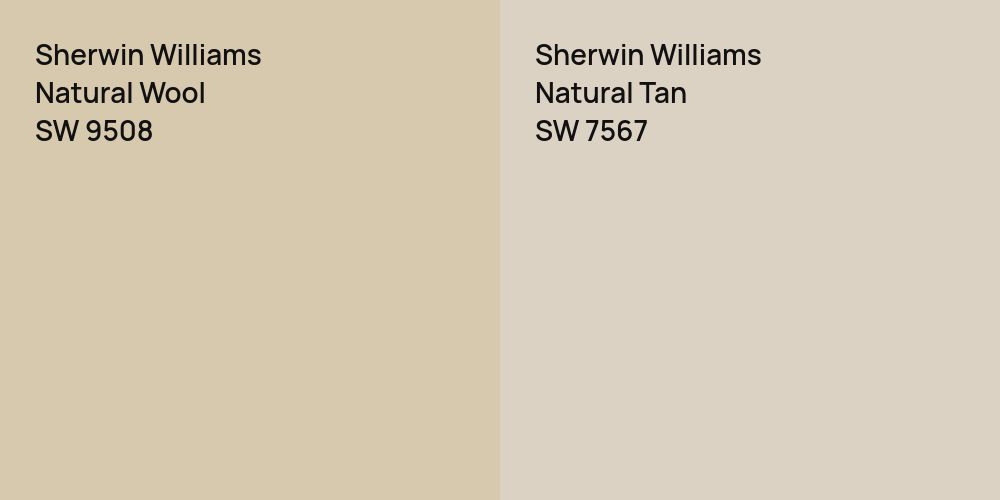 Sherwin Williams Natural Wool vs. Sherwin Williams Natural Tan