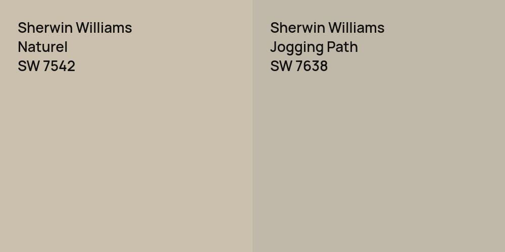 Sherwin Williams Naturel vs. Sherwin Williams Jogging Path