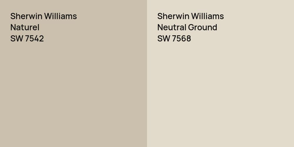 Sherwin Williams Naturel vs. Sherwin Williams Neutral Ground