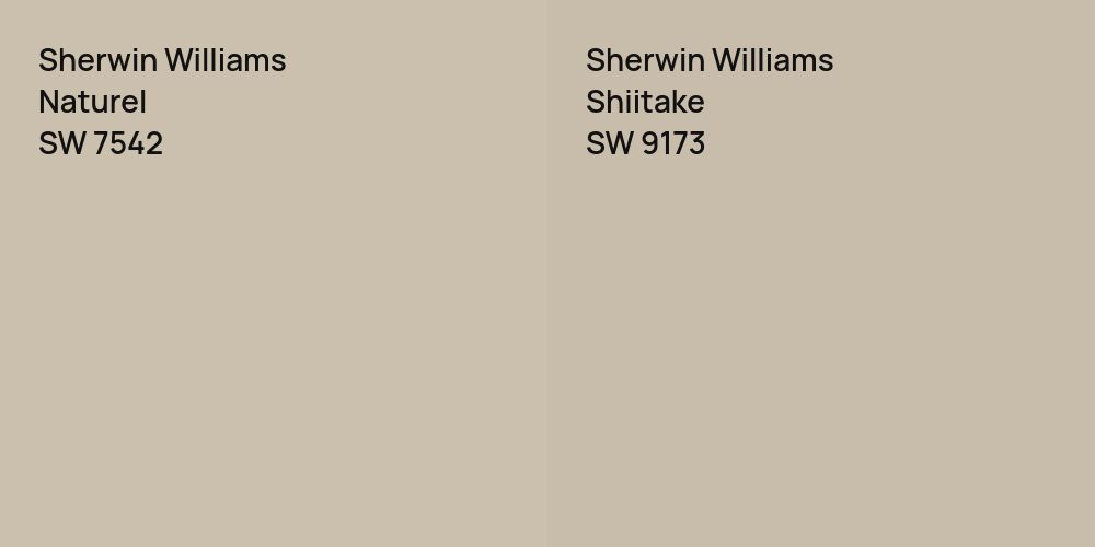 Sherwin Williams Naturel vs. Sherwin Williams Shiitake