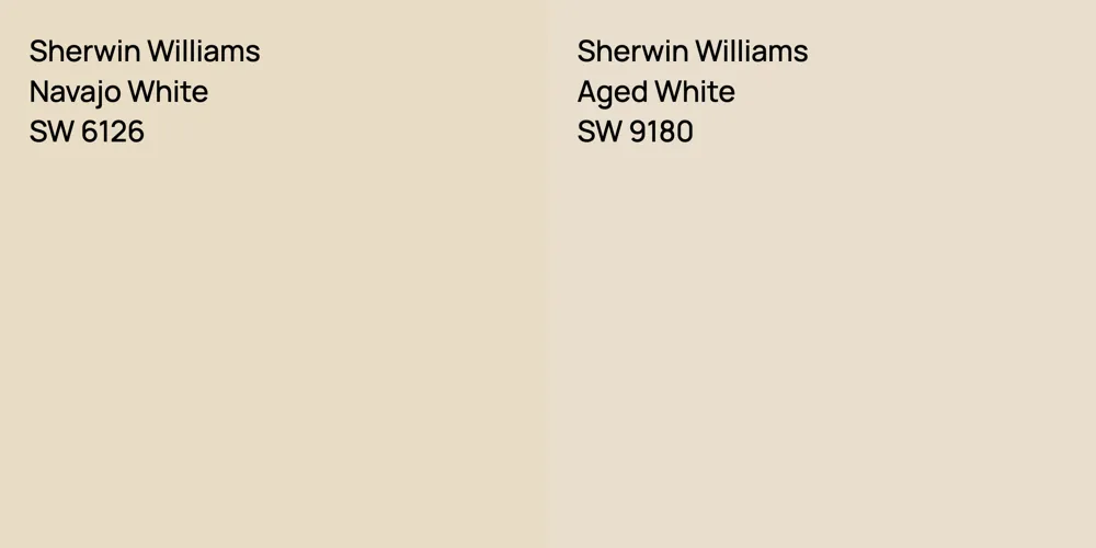 Sherwin Williams Navajo White vs. Sherwin Williams Aged White