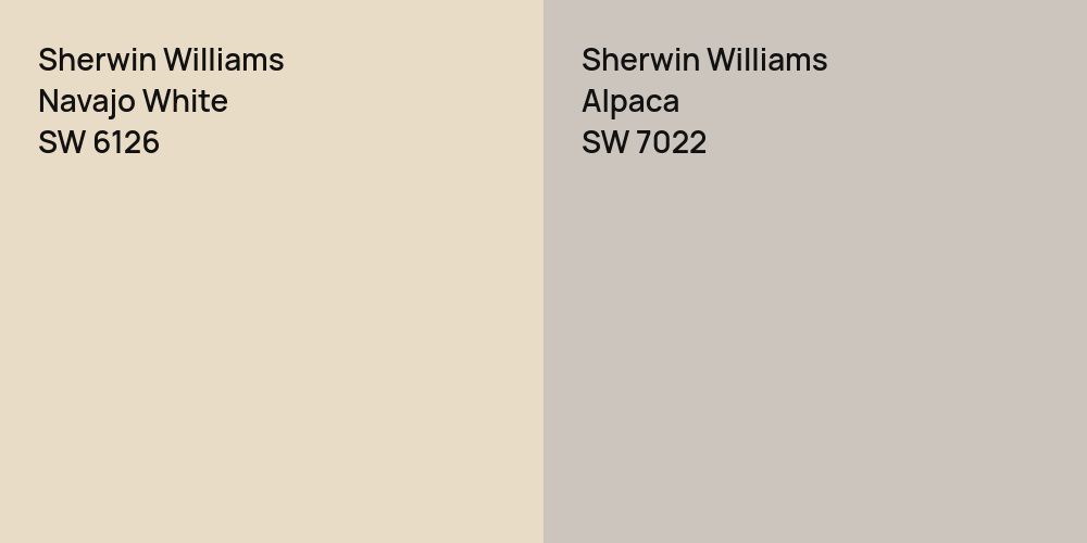 Sherwin Williams Navajo White vs. Sherwin Williams Alpaca