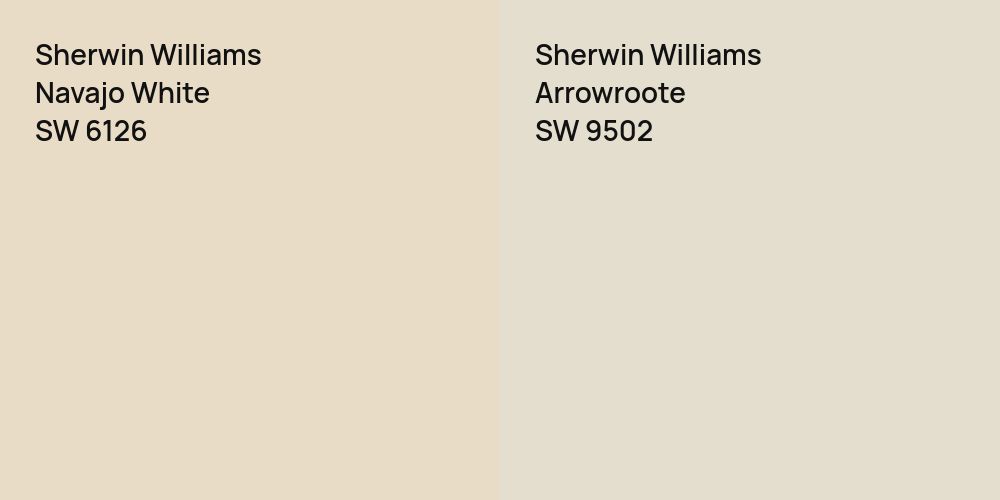 Sherwin Williams Navajo White vs. Sherwin Williams Arrowroote