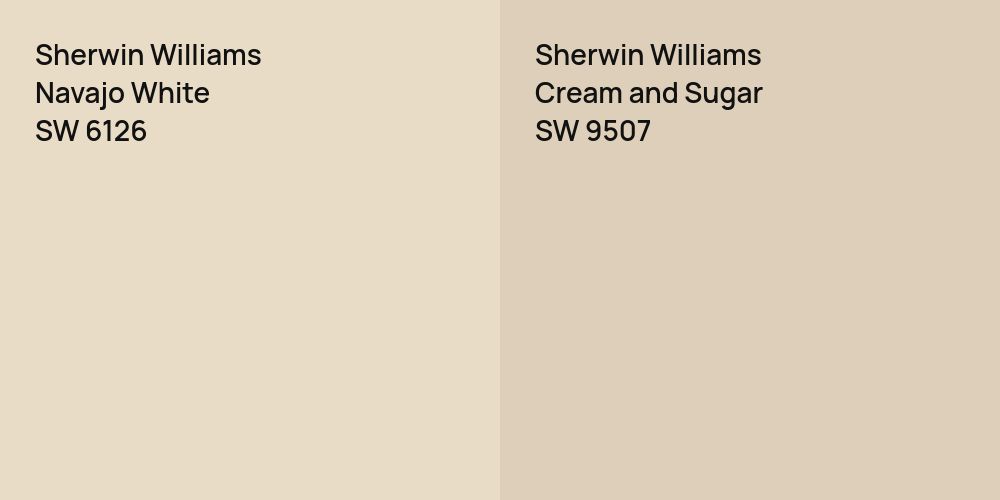 Sherwin Williams Navajo White vs. Sherwin Williams Cream and Sugar