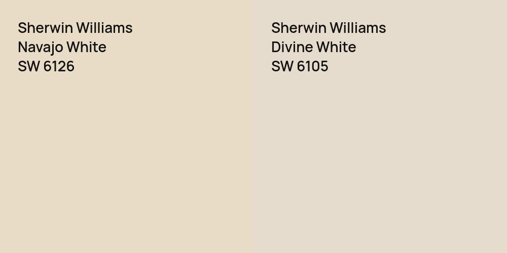 Sherwin Williams Navajo White vs. Sherwin Williams Divine White