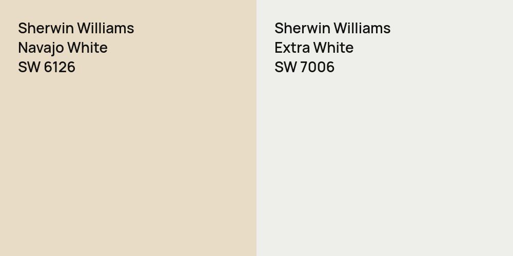 Sherwin Williams Navajo White vs. Sherwin Williams Extra White