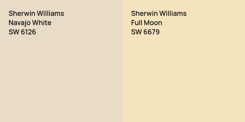 Sherwin Williams Navajo White vs. Sherwin Williams Full Moon