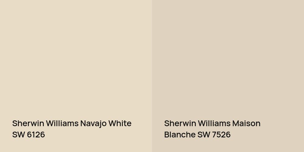 Sherwin Williams Navajo White vs. Sherwin Williams Maison Blanche