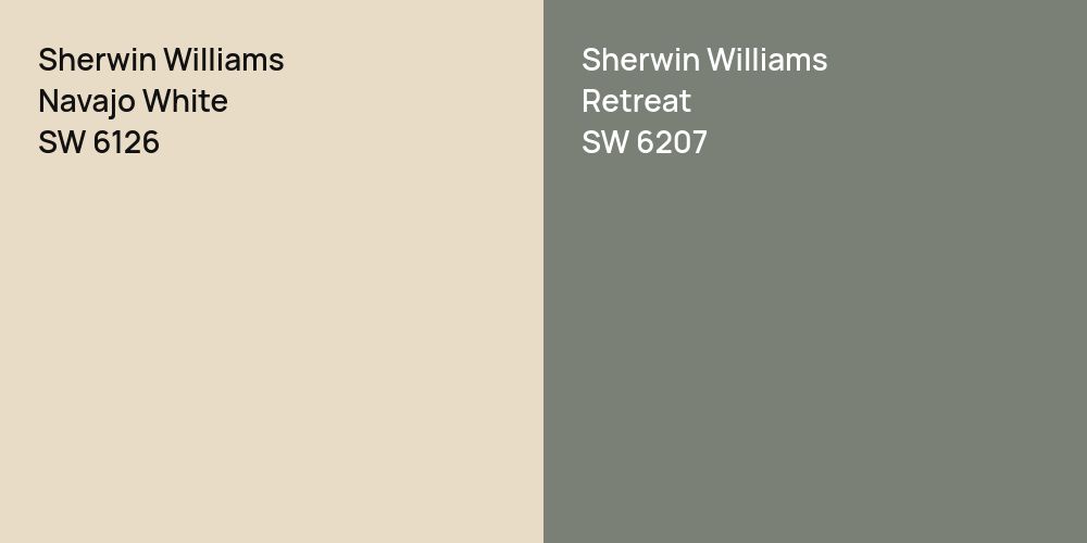 Sherwin Williams Navajo White vs. Sherwin Williams Retreat