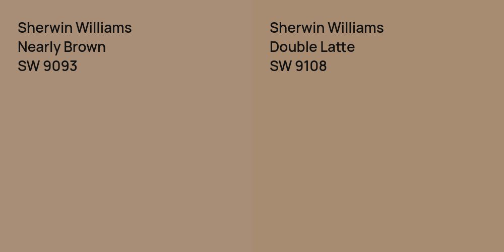 Sherwin Williams Nearly Brown vs. Sherwin Williams Double Latte